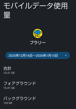 プラリーのデータ使用料